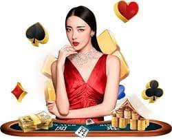 Slot game selection screen displaying various themes and betting options